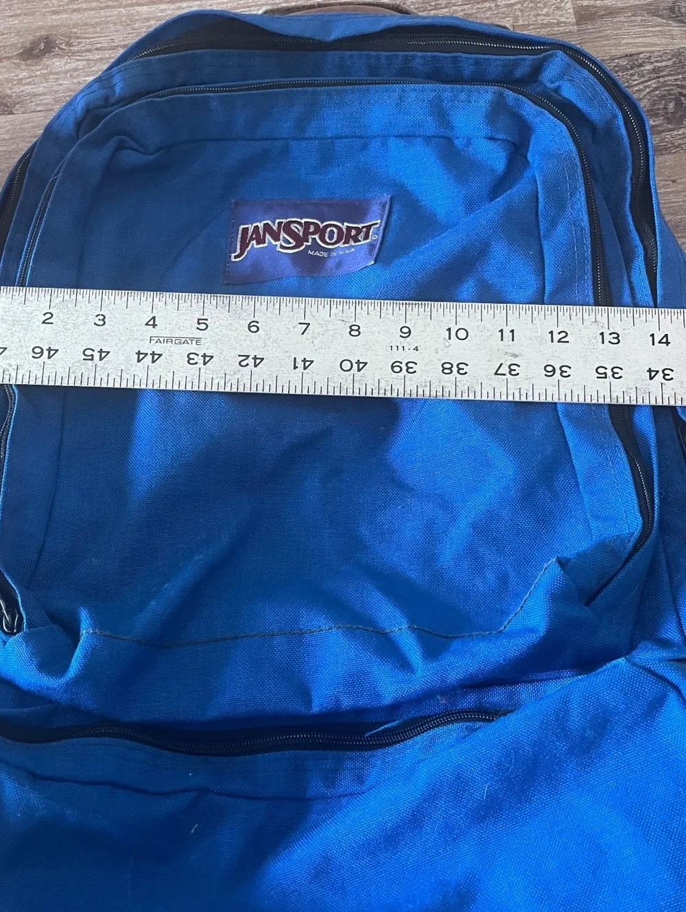 Vintage JanSport Backpack Made in USA Blue Multi Pocket 80s 90s School Bag